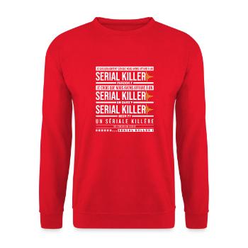 Serial Killer, la cité de la peur, les nuls - Sweat-shirt Unisexe - rouge - Devant - Alina (178cm) & Michal (187cm)