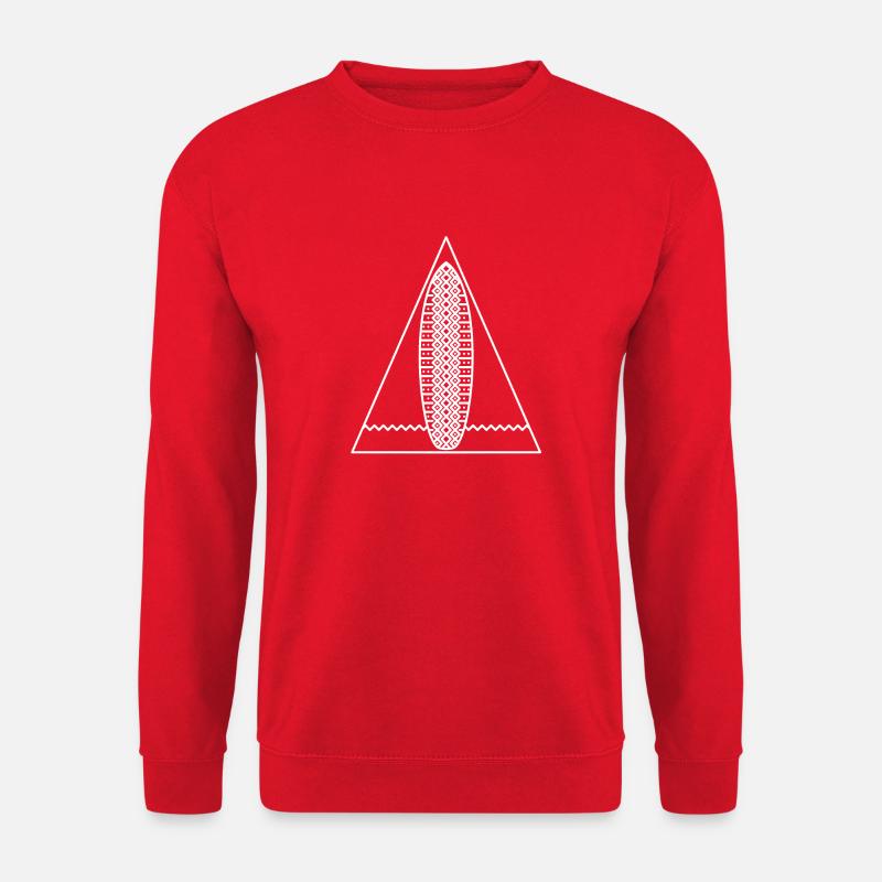 Surf Triangle (monochrome blanc) - Sweat-shirt Unisexe - rouge