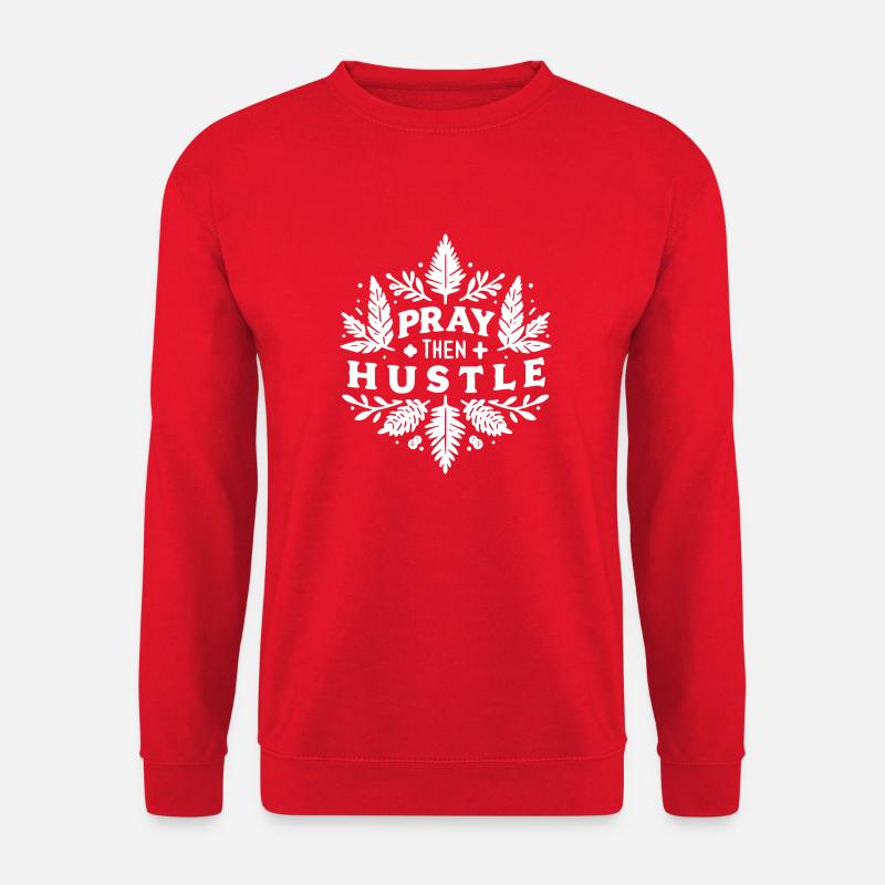 Bete dann: Hektik - Unisex Pullover - Rot
