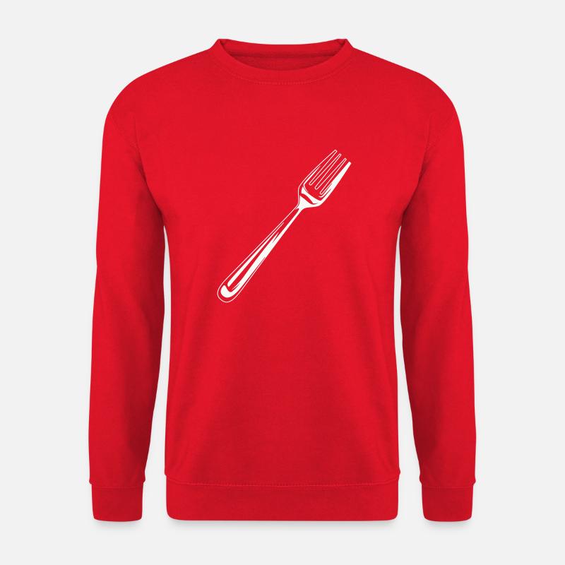 fork cutlery icon - Unisex Sweatshirt - red