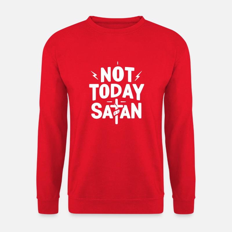 Nicht heute Satan - Unisex Pullover - Rot