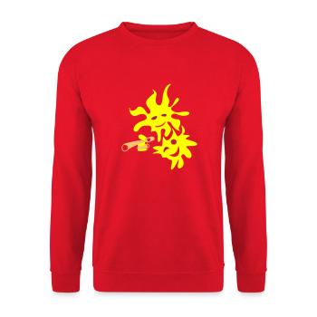 Give me fire - Sweat-shirt Unisexe - rouge - Devant - Alina (178cm) & Michal (187cm)