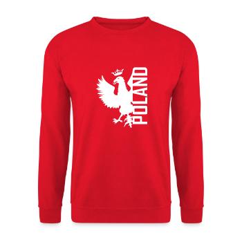 Aigle Polska - Polen - Adler - Pologne - Sweat-shirt Unisexe - rouge - Devant - Alina (178cm) & Michal (187cm)