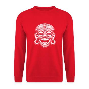 Maske - Unisex Pullover - Rot - Vorne - Alina (178cm) & Michal (187cm)