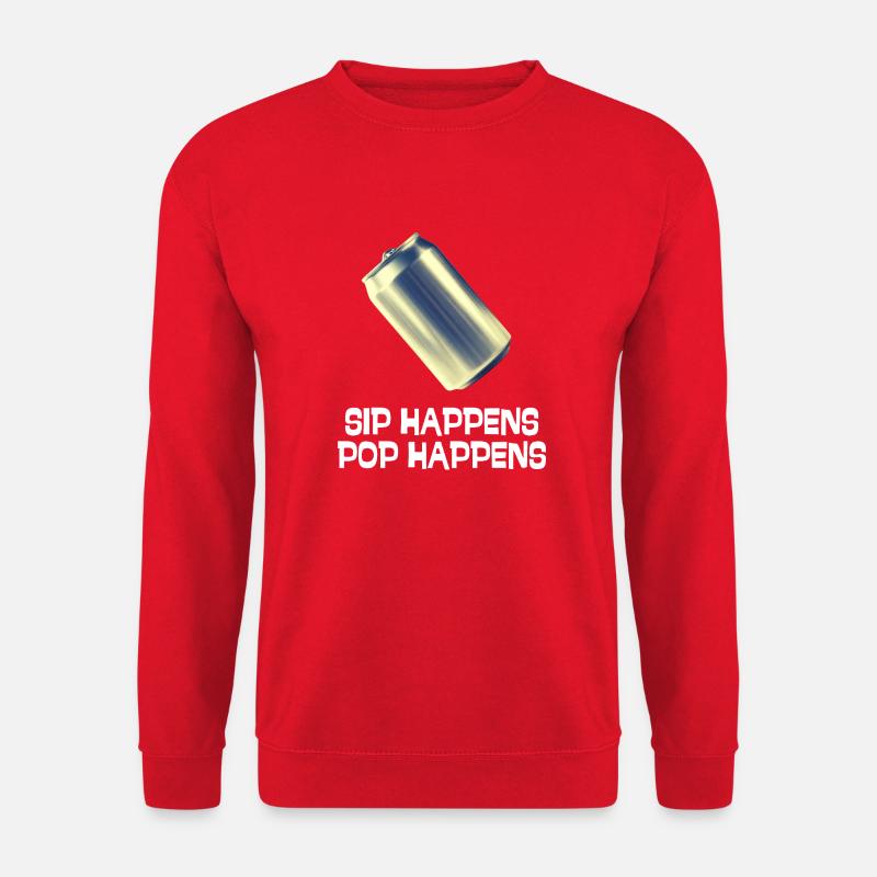 Sip Happens, Pop Happens - Unisex Sweatshirt - red
