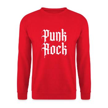 Punk rock gothic logo - Unisex Sweatshirt - red - Front - Alina (178cm) & Michal (187cm)