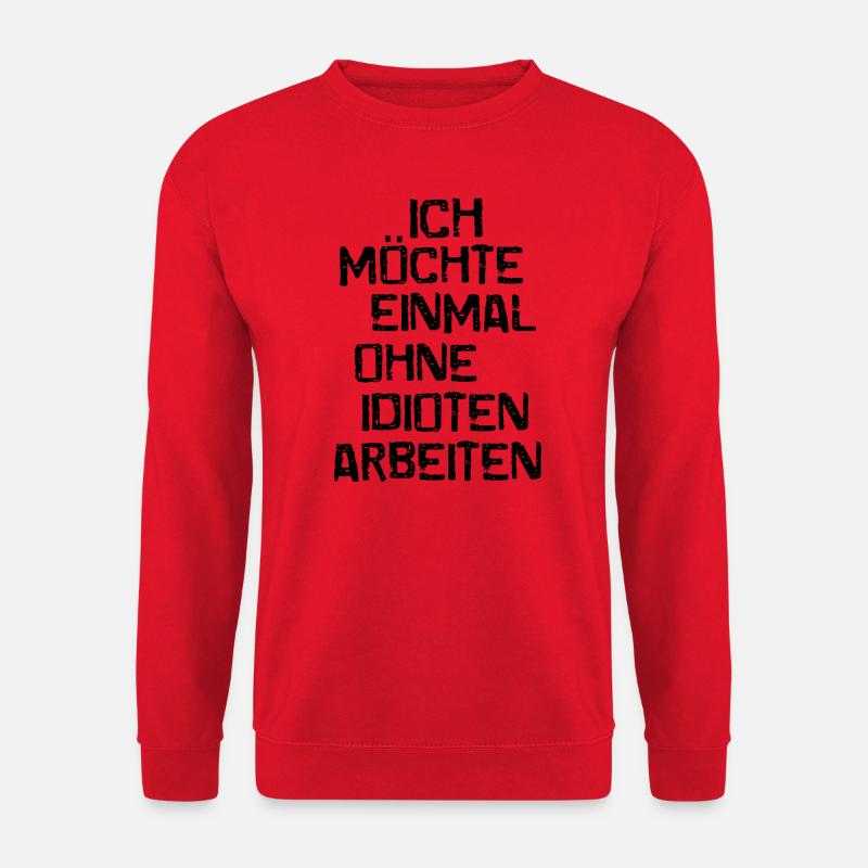 lustige Sprüche Arbeit Profis arbeiten Baustelle - Unisex Pullover - Rot