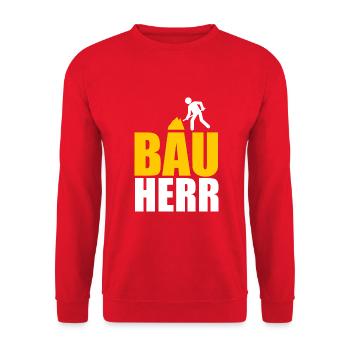 Bauherr Hausbau Eigenheim Richtfest 2022 - Unisex Pullover - Rot - Vorne - Alina (178cm) & Michal (187cm)