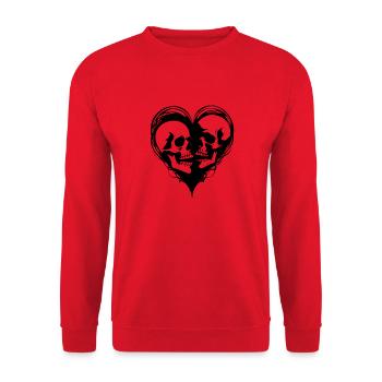 Ewige Liebe – Über den Tod hinaus - Unisex Pullover - Rot - Vorne - Alina (178cm) & Michal (187cm)