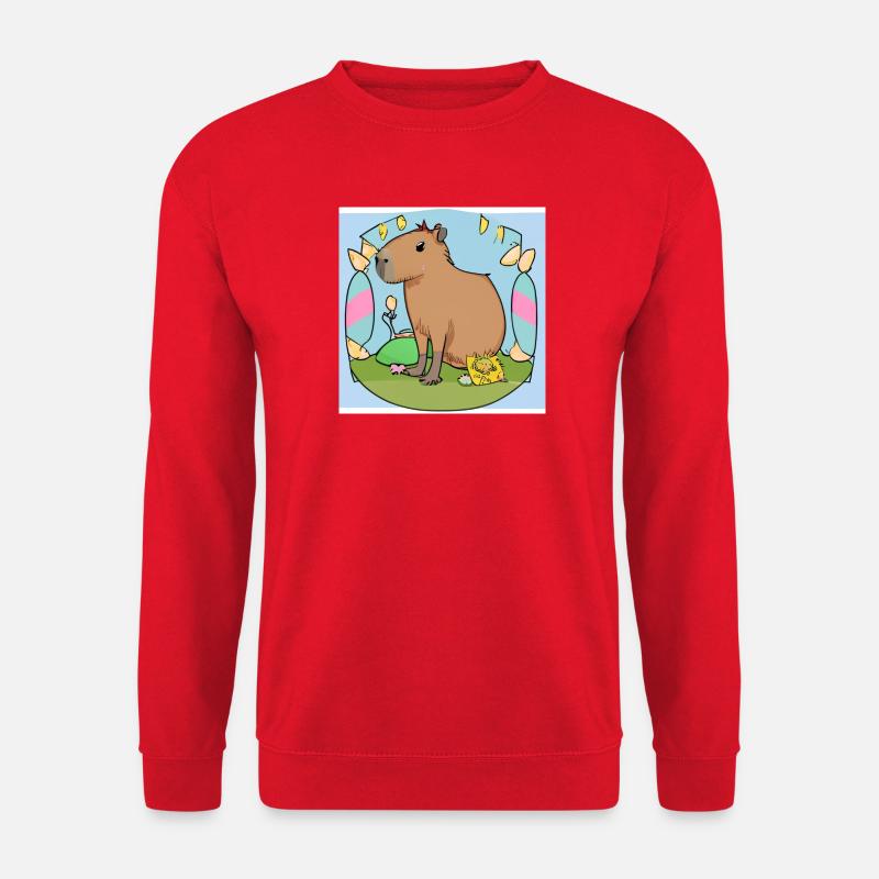 Oster-Capybara - Unisex Pullover - Rot