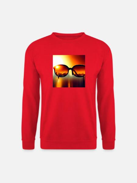 Sunglass-Skyline - Unisex Pullover - Rot