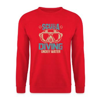 Scuba Diving Under Water Icon Tee - Unisex Sweatshirt - red - Front - Alina (178cm) & Michal (187cm)