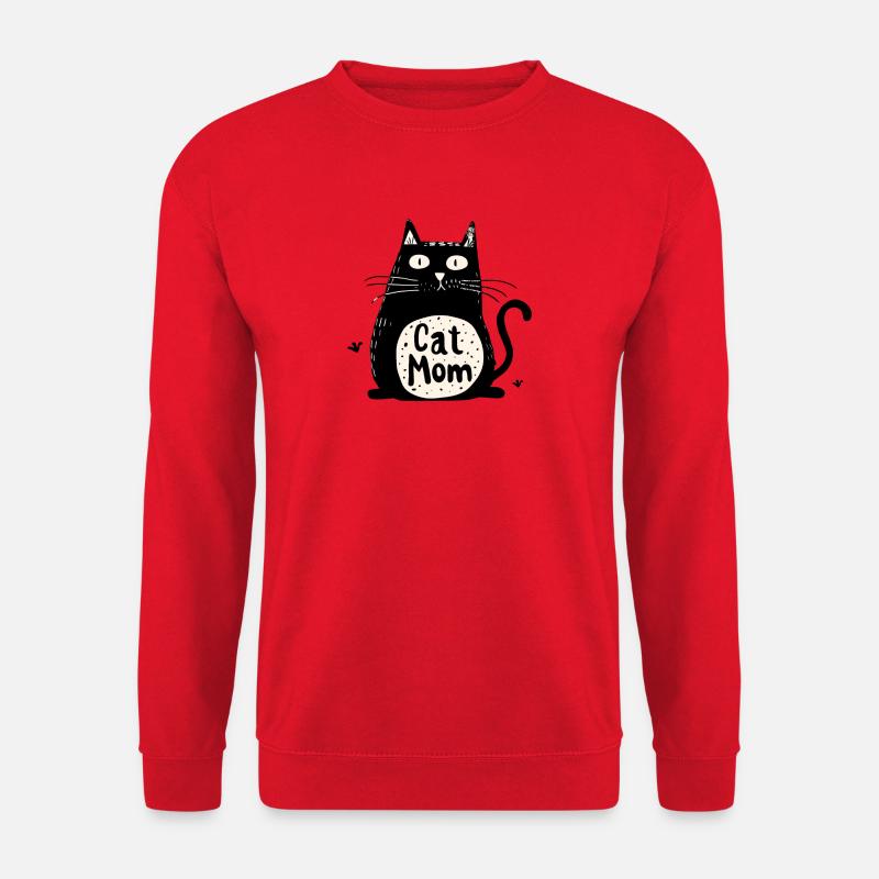 Cat Mom - Unisex Pullover - Rot