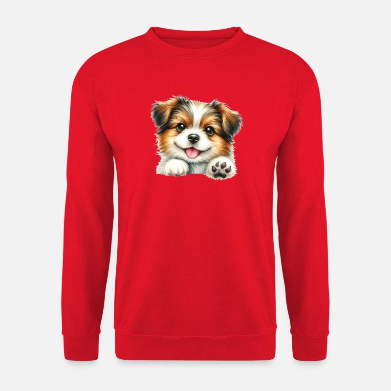 Süßer Hund - Unisex Pullover - Rot