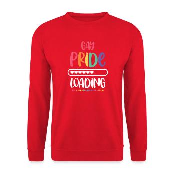 LGBTQ Pride Month - Gay Pride. Loading - Unisex Sweatshirt - red - Front - Alina (178cm) & Michal (187cm)