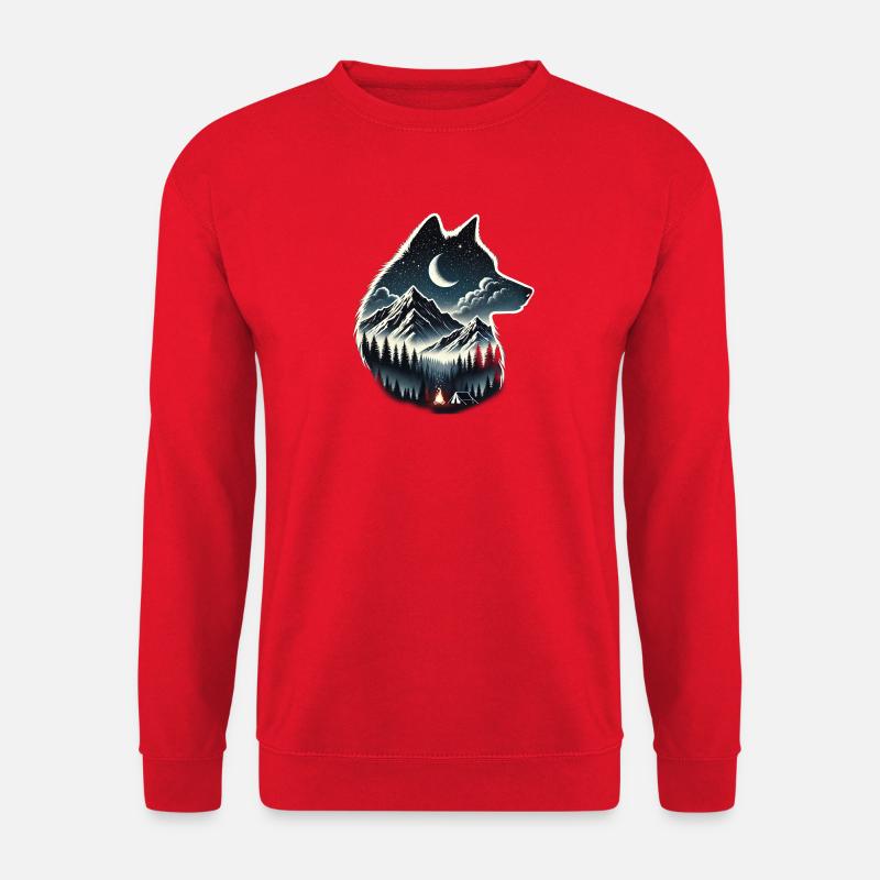 wolf - Unisex Sweatshirt - red