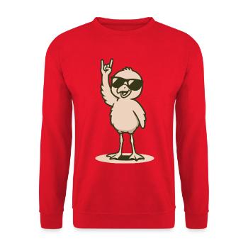 Flamingo Rock'n'Roll - Unisex Sweatshirt - red - Front - Alina (178cm) & Michal (187cm)