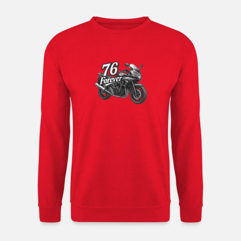 Moto 76 Forever White Black - Unisex Sweatshirt - red
