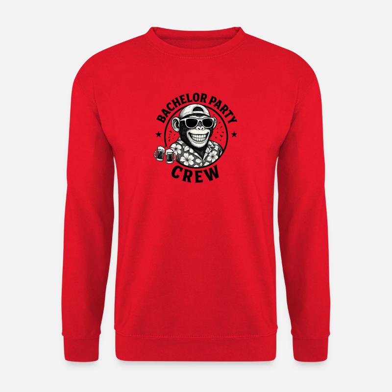 Bachelor Party Bachelor Monkey - Unisex Sweatshirt - red