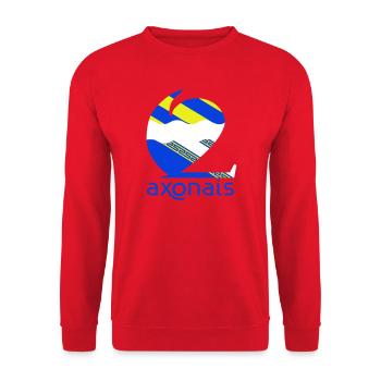 Axonais - Sweat-shirt Unisexe - rouge - Devant - Alina (178cm) & Michal (187cm)