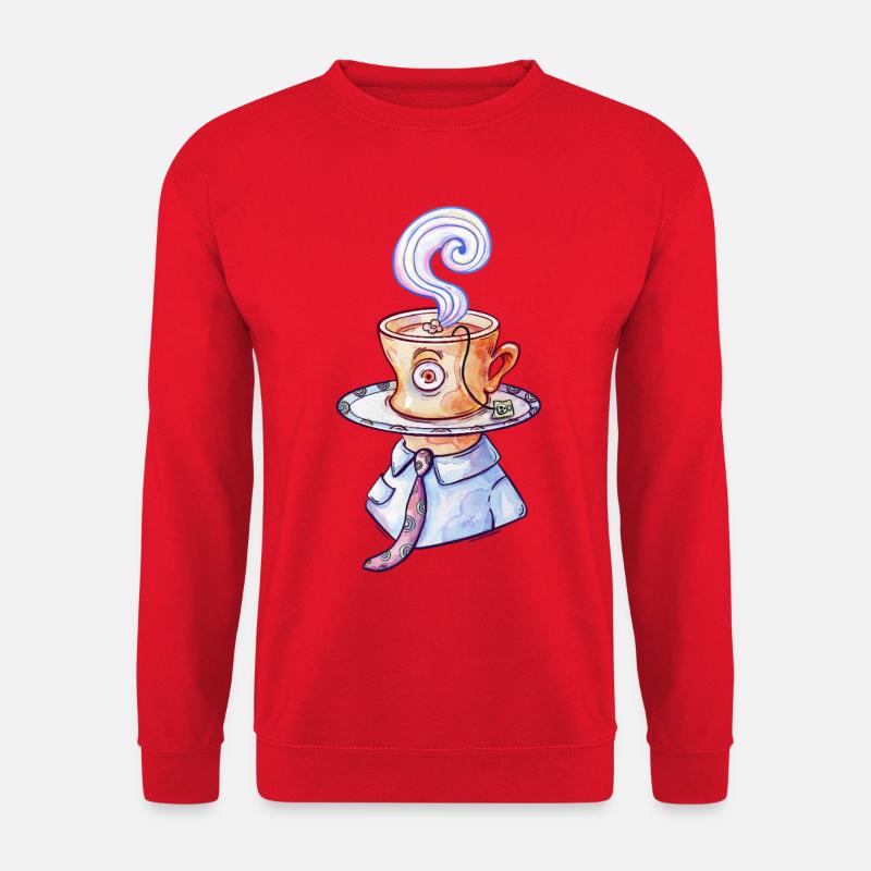 Surrealer Teetassen-Mann - Unisex Pullover - Rot