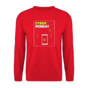 Cyber Monday shopping spree - Unisex Sweatshirt - red - Front - Alina (178cm) & Michal (187cm)