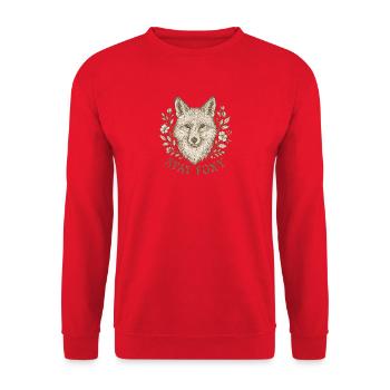 Stay Foxy – Sauvage et élégant - Sweat-shirt Unisexe - rouge - Devant - Alina (178cm) & Michal (187cm)