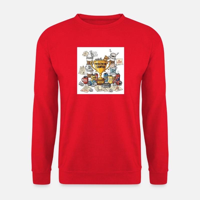 Procrastination Champion's Cup - Unisex Sweatshirt - red