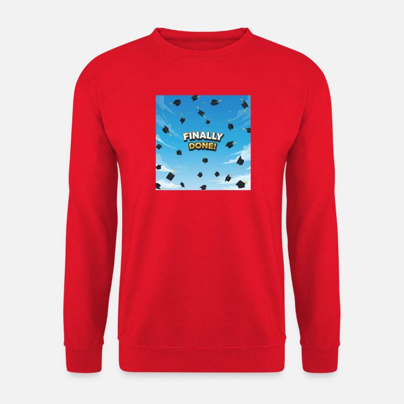 Endlich geschafft Abschlussjubel - Unisex Pullover - Rot