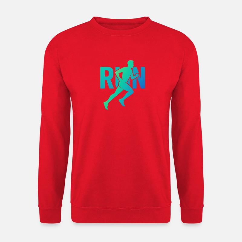 Dynamischer Läufer RUN - Unisex Pullover - Rot