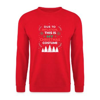 Christmas Costume Inflation Humor - Unisex Sweatshirt - red - Front - Alina (178cm) & Michal (187cm)