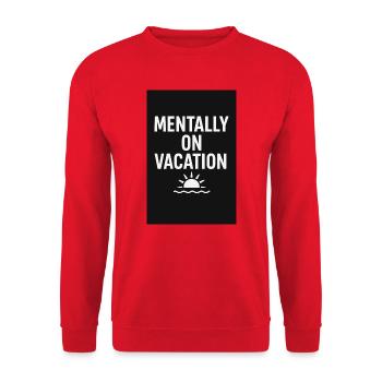 Mentally vacation Sonnenaufgang - Unisex Pullover - Rot - Vorne - Alina (178cm) & Michal (187cm)