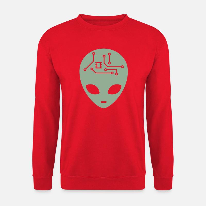 Circuit Alien Head - Unisex Pullover - Rot