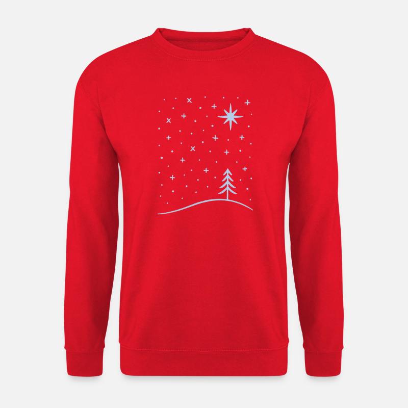 polar tree snowflakes - Unisex Pullover - Rot