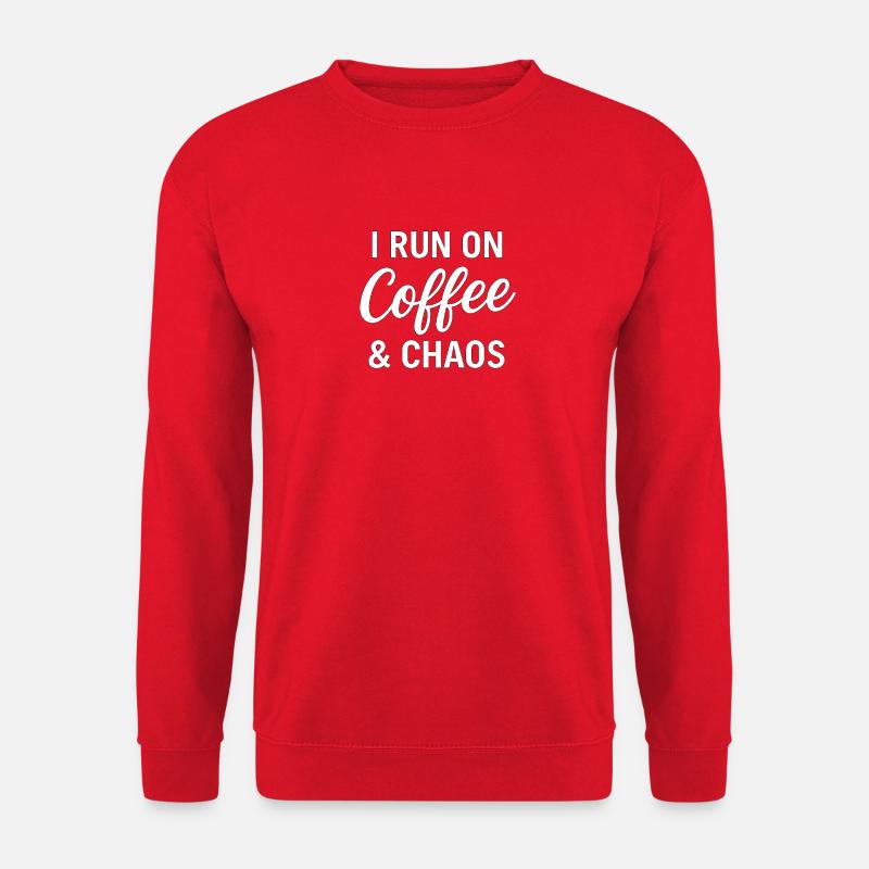 I Run On Coffee & Chaos - Unisex Pullover - Rot