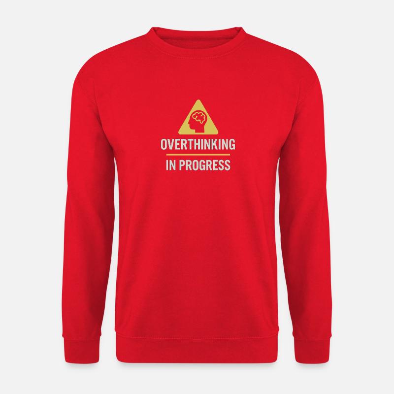 Overthinking In Progress - Unisex Sweatshirt - red