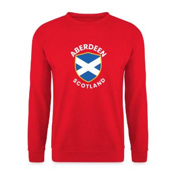 Aberdeen Shield Crest - Unisex Sweatshirt - red - Front - Alina (178cm) & Michal (187cm)