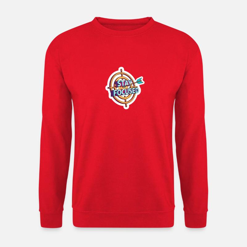 Stay Focused Archery Target - Unisex Sweatshirt - red