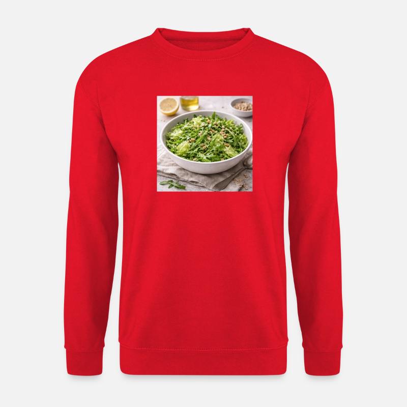Rucola Pinienkernen Salat - Unisex Pullover - Rot