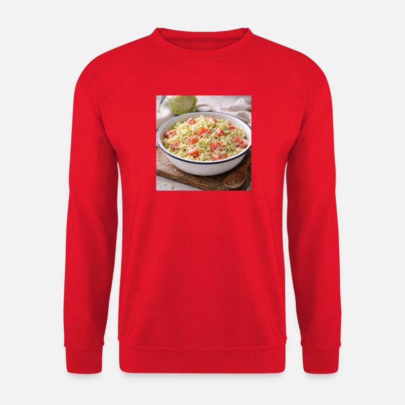 Creamy cabbage and tomato salad - Unisex Sweatshirt - red