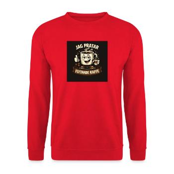 Je parle de café liquide - Sweat-shirt Unisexe - rouge - Devant - Alina (178cm) & Michal (187cm)
