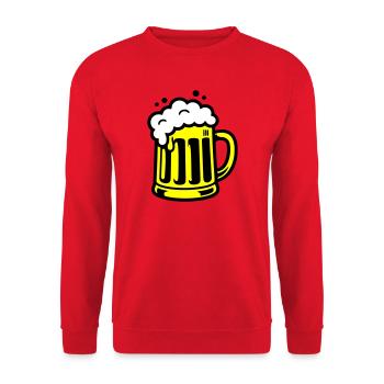 Icône de chope de bière - Sweat-shirt Unisexe - rouge - Devant - Alina (178cm) & Michal (187cm)
