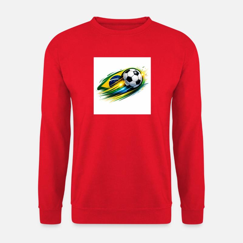 Brasilianischer Fußballwirbel - Unisex Pullover - Rot