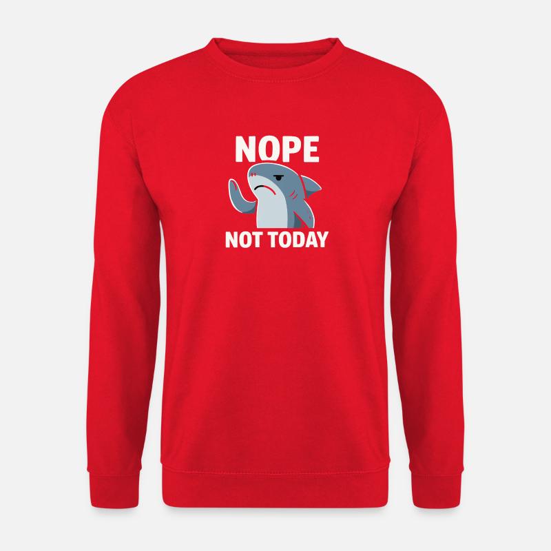Nein Heute Haifisch Meme - Unisex Pullover - Rot