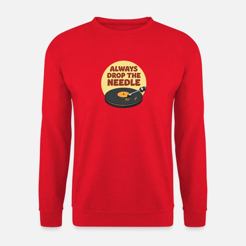 Needle Drop Vinyl-Vibe - Unisex Pullover - Rot