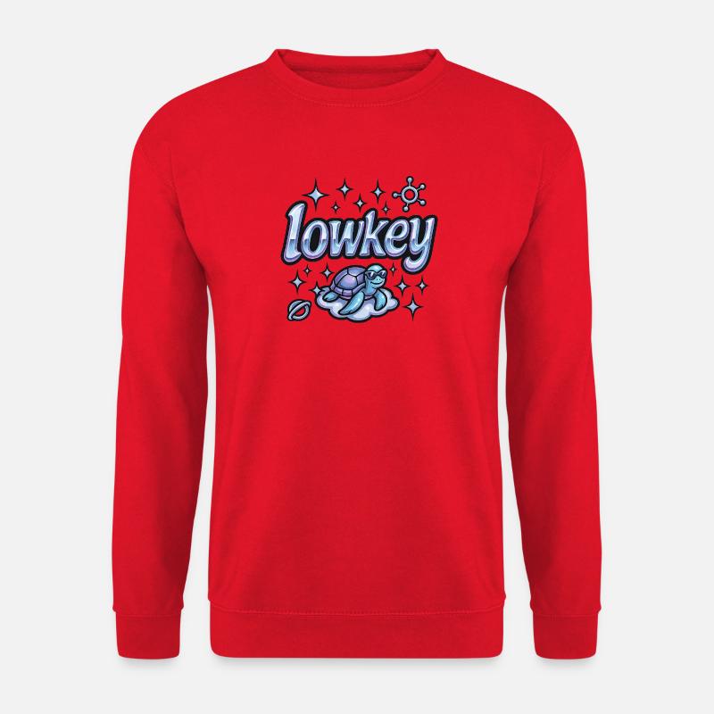 Lowkey turtle on cloud - Unisex Sweatshirt - red