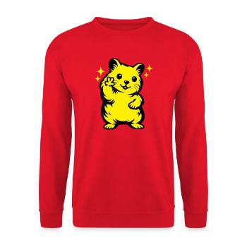 Hamster Cartoon - Unisex Sweatshirt - red - Front - Alina (178cm) & Michal (187cm)