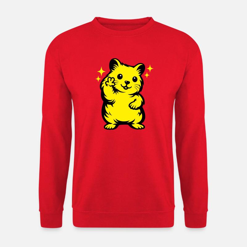 Hamster Cartoon - Unisex Pullover - Rot