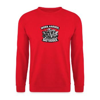 Travail paternel : plus d’engagement - Sweat-shirt Unisexe - rouge - Devant - Alina (178cm) & Michal (187cm)