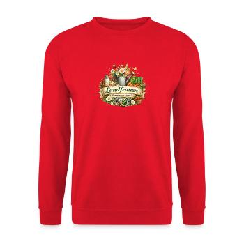 Rural women strong together - Unisex Sweatshirt - red - Front - Alina (178cm) & Michal (187cm)